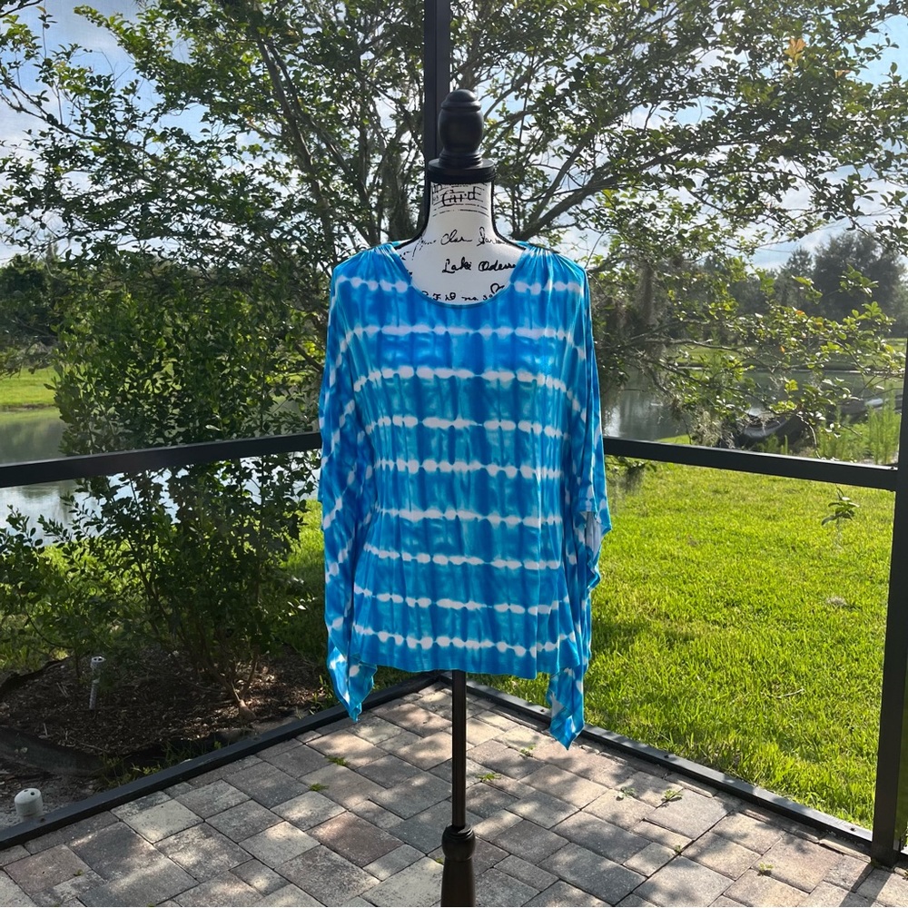 Michael Kors Tie Dye Cold Shoulder Blouse